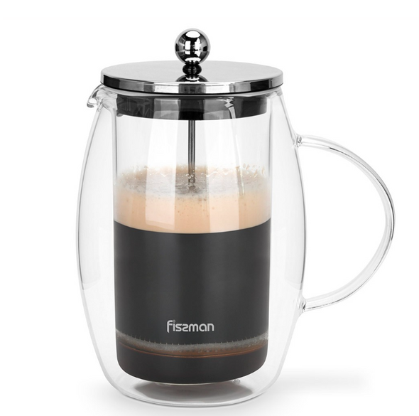 Френч-пресс стеклянный с двойными стенками 1 л Френч-пресс стеклянный с двойными стенками 1 л