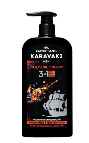 KARAVAKI MEN 3-в-1 Гель для душа Вулканическая энергия 550 мл KARAVAKI MEN 3-в-1 Гель для душа Вулканическая энергия 550 мл