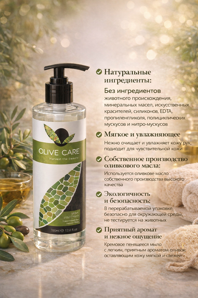 Жидкое мыло  Olive Care 380 мл