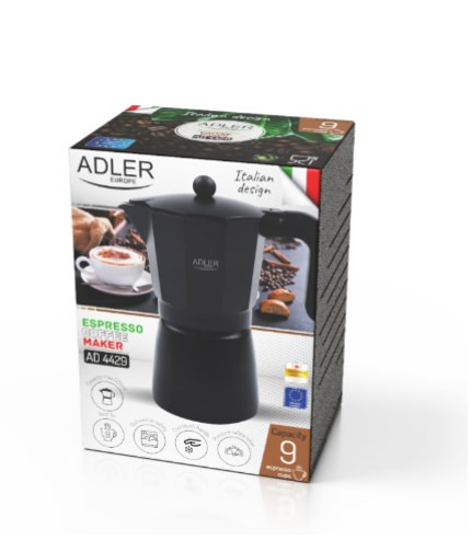 Кофеварка 450 мл эспрессо 9 чашек Adler AD 4429