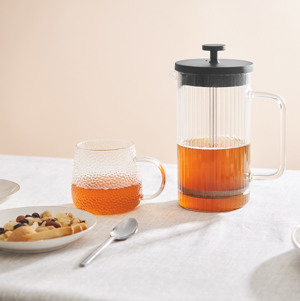 Френч-пресс 1000 мл, пластик / стекло арт.9157