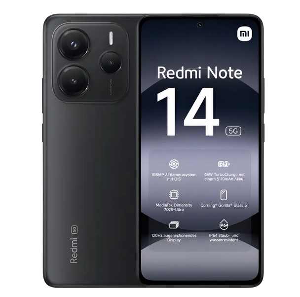 Smartphone Xiaomi Redmi Note 14 4G, 6GB/128GB, Negru