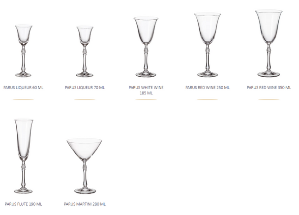 Набор бокалов 70мл Parus Bohemia 1/6