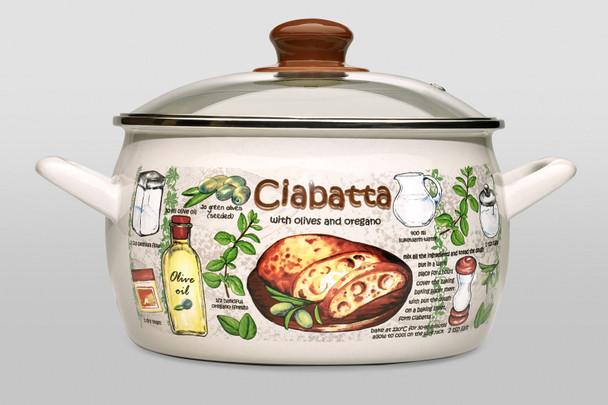 Кастрюля  эмаль, 7.9 л Чиабатта-357944