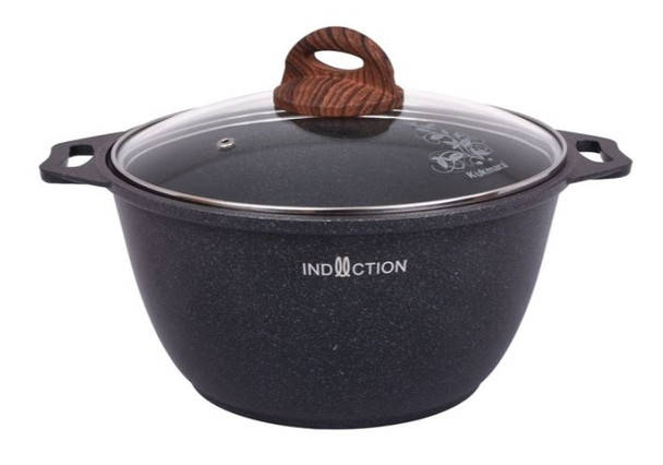 Кастрюля 4л со стекл. крышкой, АП линия "Granit Ultra Induction" (Blue)