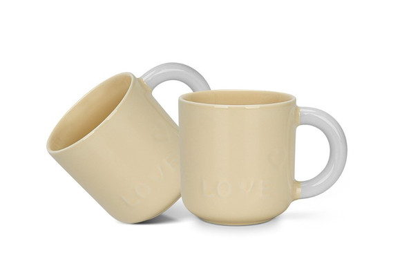 Набор из 2-х фарфоровых кружек 400 мл Yellow