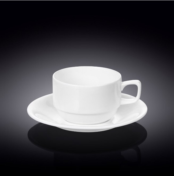 Чашка чайная и блюдце  STELLA 220 мл WL‑993008/AB