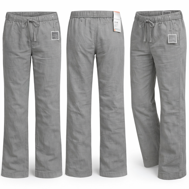 брюки  LINEN 55% -COTTON 45% w28 L 33  (GIORDANO)