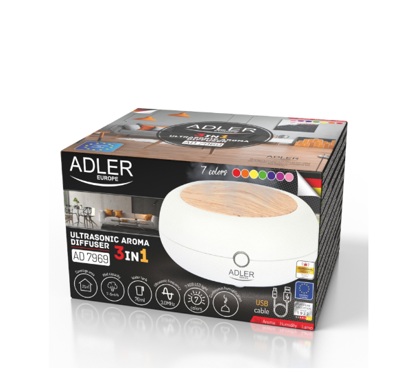 Ультразвуковой аромадиффузор Adler AD 7969 USB 3-в-1