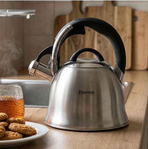 Чайник для плиты 1,2 л из нержавеющей стали Veda