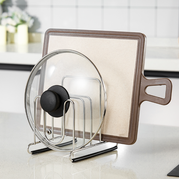 Стальная подставка для досок и крышек 16 х 11 х 15,5 см