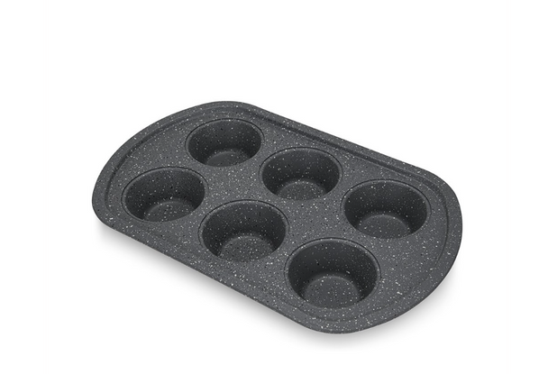 Стальная форма для выпечки 6 кексов 32 x 20 x 3,5 см