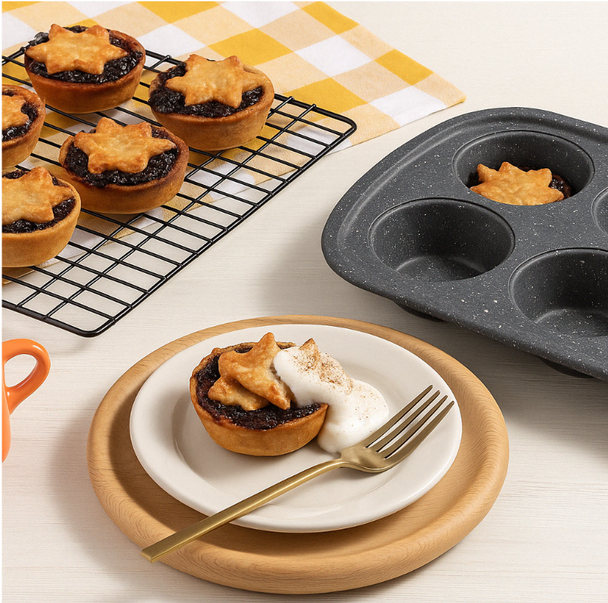 Стальная форма для выпечки 6 кексов 32 x 20 x 3,5 см