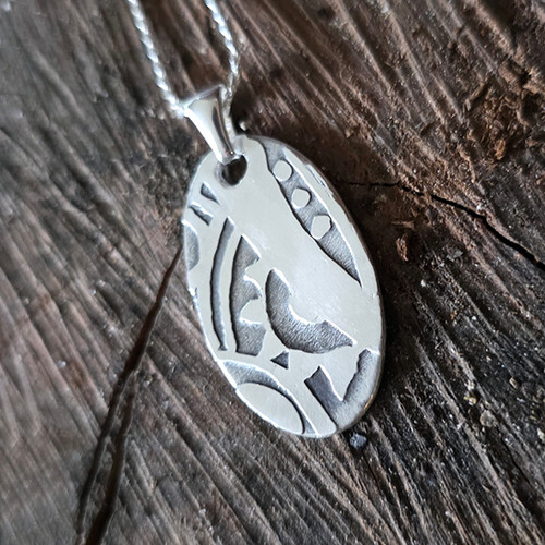 8-4a Water Etched pendant
