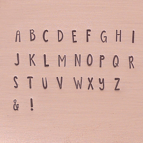 3mm Elegant - Corsiva Font Metal Letter Alphabet Stamp Uppercase Set -  SGE-1U