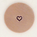 Tiny 1.5mm Heart Metal Stamp Sample