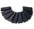 Ten dark gray flexible fabric weight inserts fanned out in an arc.
