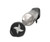 Vitamix immersion blender seen from the blade end, showing the four-pronged stainless steel blade inside its black guard.