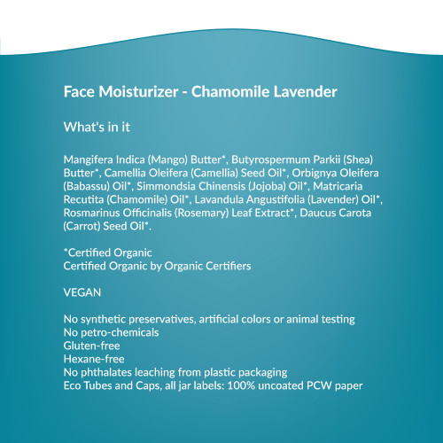 Organic Essence Concentrated Face Moisturizer – Chamomile and Lavender