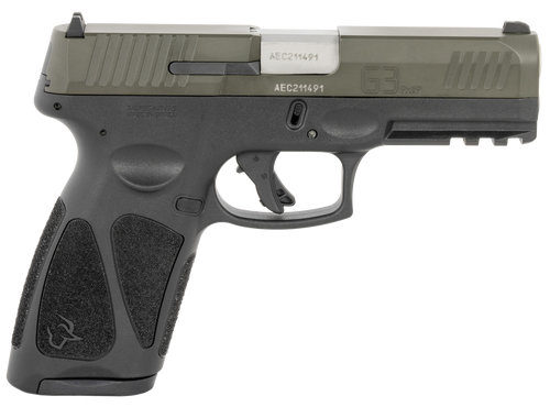 Taurus 1-G3B94B G3  Full Size Frame 9mm Luger 17+1 4" Matte Stainless Steel Barrel, OD Green Serrated Alloy Steel Slide, Black Polymer Frame w/Picatinny Rail, Textured Grip                            