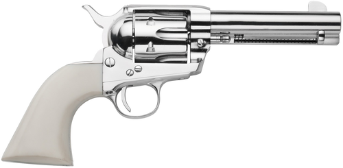 Traditions SAT73132FT 1873  45 Long Colt 6rd 5.50" Nickel White PVC Grip                                                                                                                                