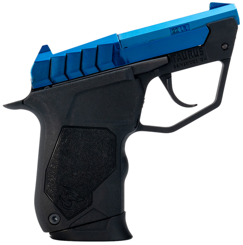 Taurus 1-22TUC13BL 22TUC  Micro-Compact Frame 22 LR 9+1 2.50" Polished Blue PVD Steel Tip-Up Barrel, Blue PVD Serrated Stainless Steel Slide, Black Polymer Frame, Black Polymer Grip                   