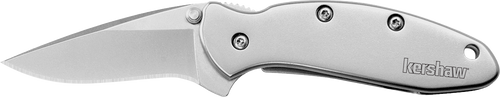 Kershaw 1600 Chive  EDC 1.90" Folding Drop Point Plain Bead Blasted 420HC SS Blade, Bead Blasted Stainless Steel Handle                                                                                 