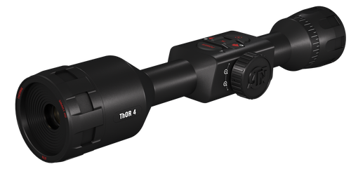 ATN TIWST4387A Thor 4 384 Thermal Rifle Scope Black Anodized 7-28x Multi Reticle 384x288 Resolution Features Rangefinder                                                                                