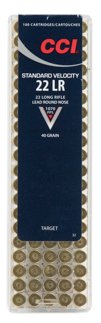 CCI 0032 Standard Velocity  22LR 40gr Lead Round Nose 100 Per Box/50 Case                                                                                                                               