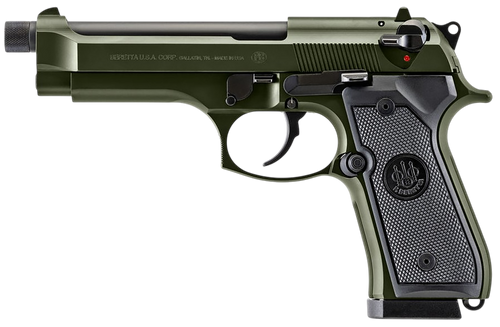 Beretta USA J92F300GR15 92FS  Full Size Frame 9mm Luger 15+1 4.90" Black Steel Barrel, OD Green Cerakote Serrated Slide, OD Green Cerakote Aluminum Frame w/Beavertail, Black Textured Grip              Beretta USA J92F300GR15 92FS  Full Size Frame 9mm Luger 15+1 4.90" Black Steel Barrel, OD Green Cerakote Serrated Slide, OD Green Cerakote Aluminum Frame w/Beavertail, Black Textured Grip