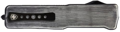 Templar Knife  Premium Weighted Knight Slim 3.16" OTF Drop Point Plain Black Oxide Stonewashed Powder Coated D2 Steel Blade, 4.93" Gunmetal Anodized Aluminum Zinc Alloy Handle                          Templar Knife  Premium Weighted Knight Slim 3.16" OTF Drop Point Plain Black Oxide Stonewashed Powder Coated D2 Steel Blade, 4.93" Gunmetal Anodized Aluminum Zinc Alloy Handle