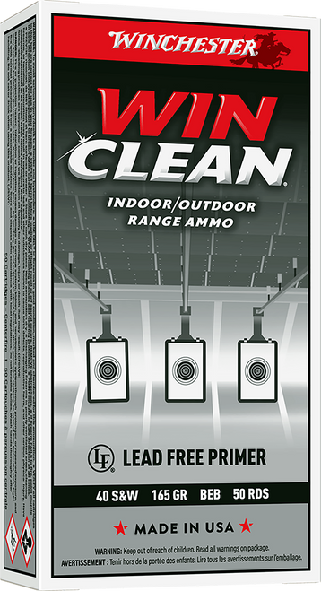 Winchester Ammo WC401 Super X  40S&W 165gr Winclean Brass Enclosed Base 50 Per Box/10 Case                                                                                                              