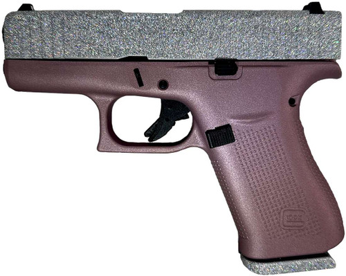 GLOCK 43X 9MM GLITTER GUNZ BLUSH DIAMOND GLOCK 43X 9MM GLITTER GUNZ BLUSH DIAMOND