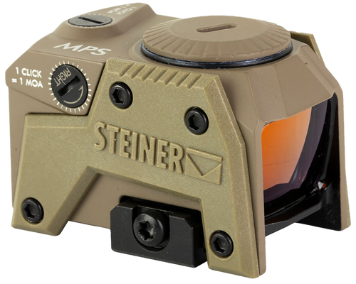 Steiner 8700-MPSFDE Micro Pistol Sight  Flat Dark Earth 1x20mmx16mm, 3.3 MOA Red Dot Reticle, ACRO Footprint                                                                                            