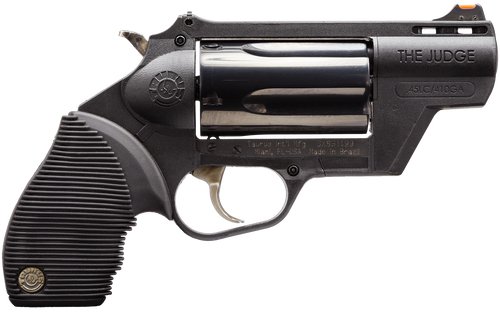 Taurus 2441021PFS Judge Public Defender 45 Colt (LC) Caliber or 2.50" 410 Gauge 5 Shot 2" Black Finish Barrel, Matte Black Oxide Finish Cylinder, Black Finish Polymer Frame & Black Rubber Grip        