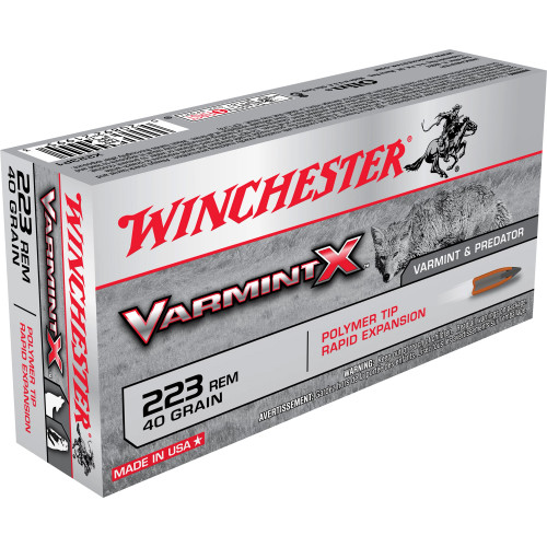 Winchester Ammo X223P1 Varmint X  223Rem 40gr Polymer Tip Rapid Expansion 20 Per Box/10 Case                                                                                                            
