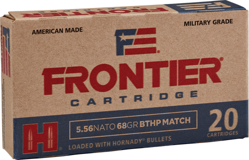 Frontier Cartridge FR310 Military Grade Centerfire Rifle 5.56x45mmNATO 68gr Hollow Point Boat Tail Match 20 Per Box/25 Case                                                                             