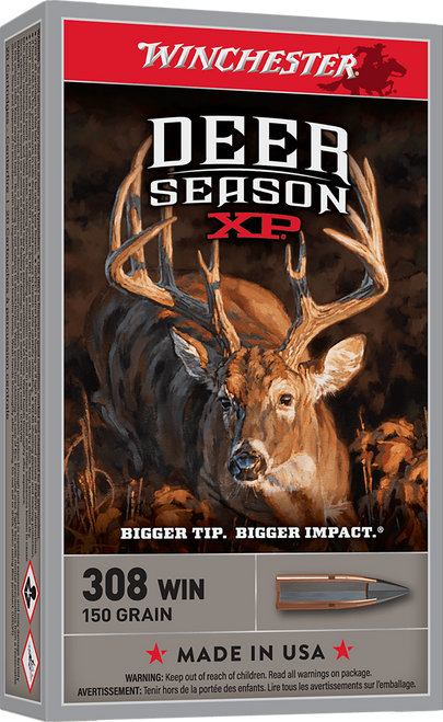 Winchester Ammo X308DS Deer Season XP 308Win 150gr Extreme Point 20 Per Box/10 Case                                                                                                                     