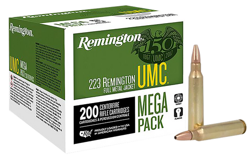 Remington Ammunition 23775 UMC Mega Pack 223Rem 45gr Jacketed Hollow Point 200 Per Box/4 Case                                                                                                           