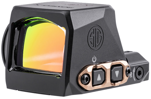 Sig Sauer Electro-Optics SORX1208 Romeo-X  Black Anodized/Rose Gold 1x24mm 2 MOA Red Dot/32 MOA Circle Reticle, Fits Sig P365 Features MAGNETAC                                                         