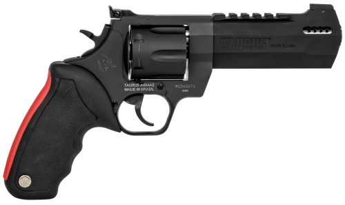 Taurus 2-440051RH Raging Hunter  44 Rem Mag Caliber with 5.12" Picatinny Rail/Ported Barrel, 6rd Capacity Matte Black Oxide Finish Cylinder, Matte Black Oxide Finish Steel Frame & Black Rubber Grip   
