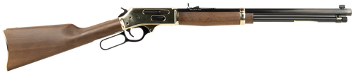 Henry H009BG Side Gate  Full Size 30-30 Win 5+1 20" Blued Steel Barrel, Brass Polished Drilled & Tapped Brass Receiver, American Walnut Fixed Stock, Right Hand                                         