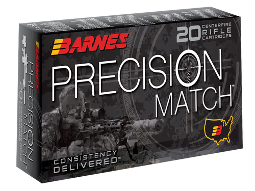 Barnes Bullets 30846 Precision Match  5.56x45mmNATO 69gr Open Tip Match Boat Tail 20 Per Box/10 Case                                                                                                    