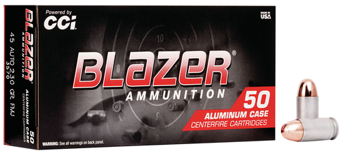 CCI 3570 Blazer Handgun 45ACP 230gr Full Metal Jacket 50 Per Box/20 Case                                                                                                                                