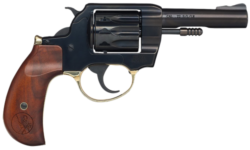 Henry H016BD Golden Boy  22 LR 10 Shot 4" Blued Steel Barrel, Cylinder, Blued Polished Steel Frame, Walnut Birdshead Grip, Transfer Bar Safety, Exposed Hammer                                          