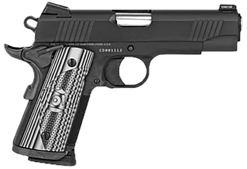 Colt Mfg O9842CCU 1911 Commander Combat Unit 9mm Luger 4.25" 9+1 Black PVD Black PVD Stainless Steel Slide Checkered & Scalloped Gray G10 Grip                                                          