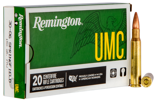 Remington Ammunition 23699 UMC  30-06Springfield 150gr Full Metal Jacket 20 Per Box/10 Case                                                                                                             