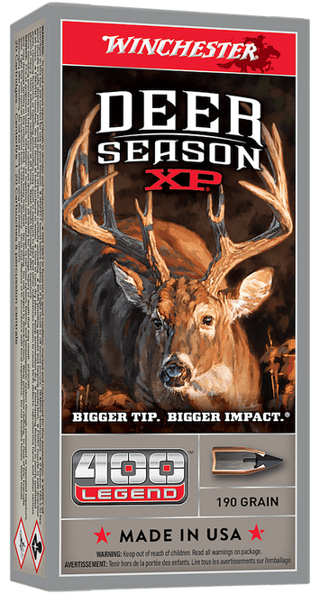Winchester Ammo X400DS Deer Season XP  400Legend 190gr 20 Per Box/10 Case                                                                                                                               
