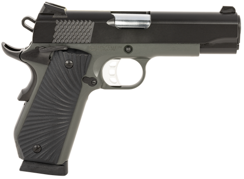 Tisas 10100106 1911 Stingray Carry Frame 9mm Luger 10+1 4.25" Stainless Steel Barrel, Black Cerakote Steel Serrated Slide, Black Cerakote Steel Frame w/Beavertail, Black Sunburst G10 Grip             