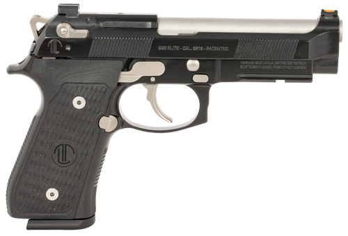Langdon Tactical Tech LTT-92E-FSTJ 92 Elite LTT  9mm Luger Caliber with 4.70" Barrel, 15+1 Capacity, Overall Black Finish Steel, Picatinny Rail Frame, Serrated Slide, VZ/LTT G10 Grip & Trigger Job    